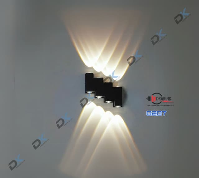 Đèn hắt tia 0207 (8 tia) Drarink vỏ đen