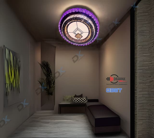 Mâm pha lê tròn 0387 phi 500 Drarink