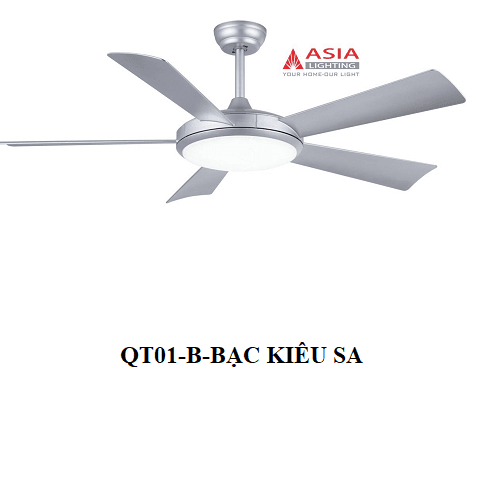 Quạt trần QT01 - b - kiêu sa bạc