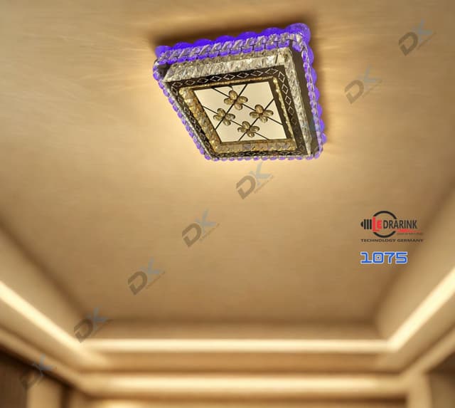 Mâm pha lê vuông 1075 phi 500 ( v_xd_h) Drarink