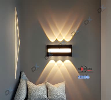Đèn hắt tia 9906 (6 tia) Drarink vỏ đen