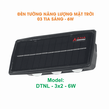 Đèn tường năng lượng mặt trời 3 tia sáng 6W