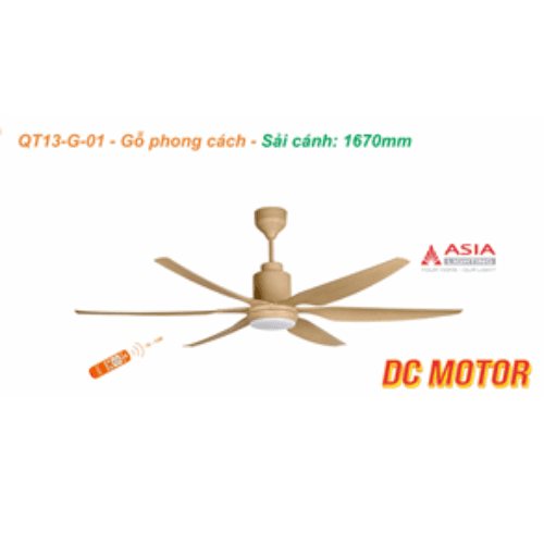 Quạt trần QT13 - gỗ phong cách