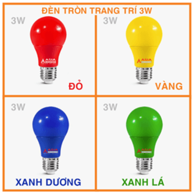 Đèn tròn sắc màu ĐT3C 3W