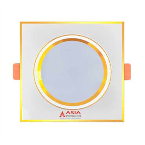Âm trần vuông - D90 - 1 màu 7W mặt vàng