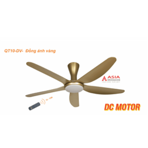 Quạt trần QT10 - đồng ánh vàng