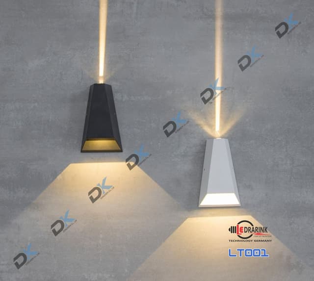 Đèn hắt tia LT001 (2 tia) - trắng Drarink vỏ đen