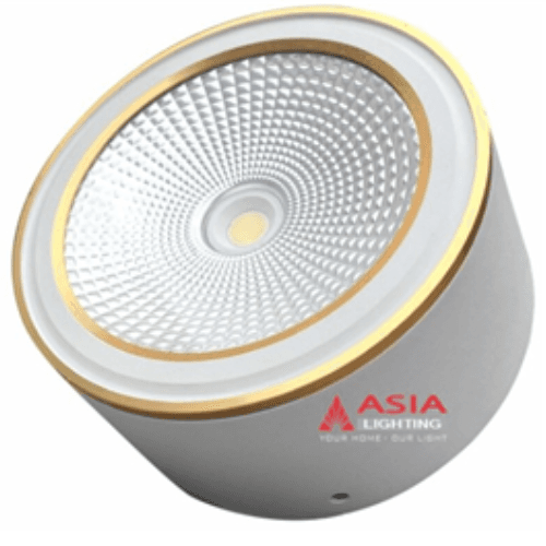 Đèn trần nổi thân ngắn viền vàng - 1 màu 10W