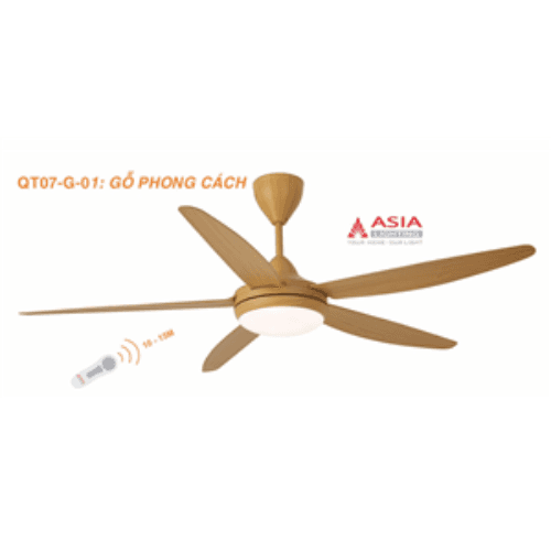 Quạt trần QT07 - gổ phong cách