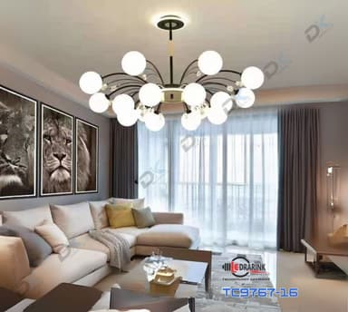Thả nghệ thuật sơn đen 9767/16 bóng ( giá chưa bóng) Drarink