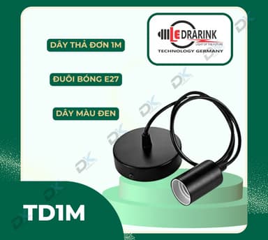 Dây đuôi thả 1M đen Drarink