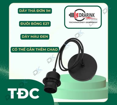 Dây đuôi thả vành 1M đen Drarink