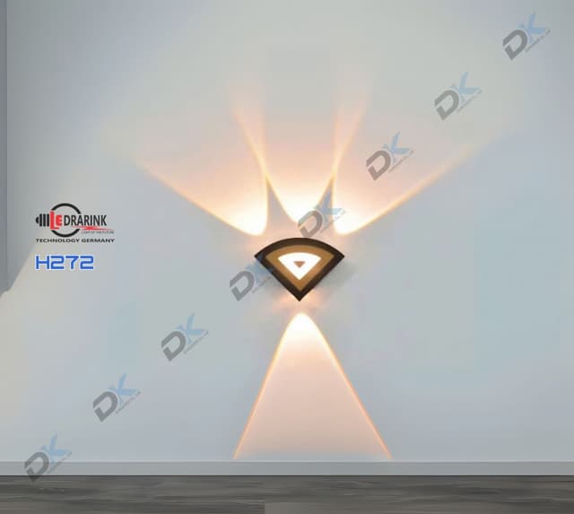 Đèn hắt tia 272 (4 tia) vàng Drarink vỏ đen