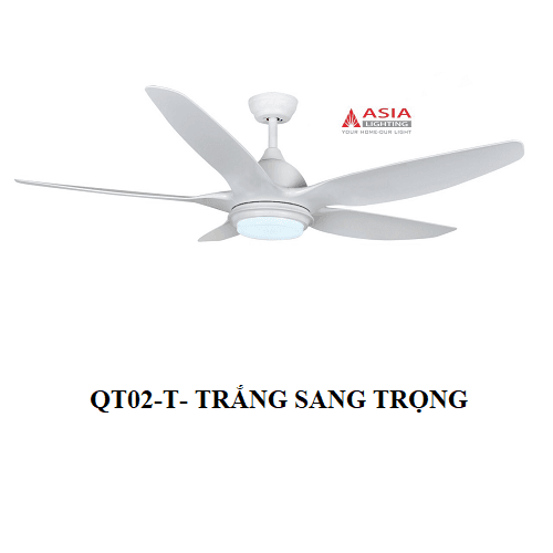 Quạt trần QT02 - T - sang trọng trắng
