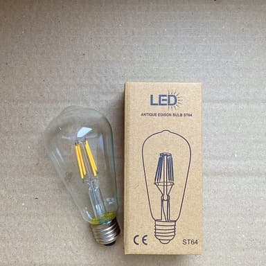 Bóng LED Edison ST64 vỏ trắng