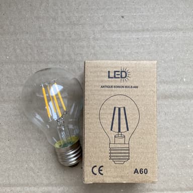 Bóng LED Edison A60 vỏ trắng